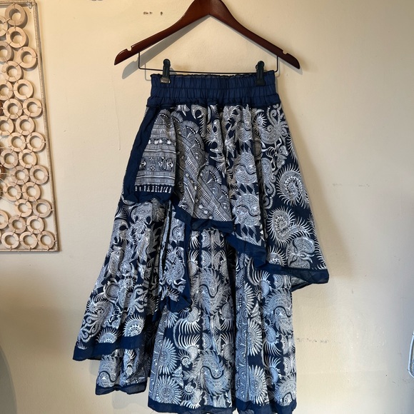 Vintage style flare small side embroidered high waisted skirt… - Picture 6 of 8